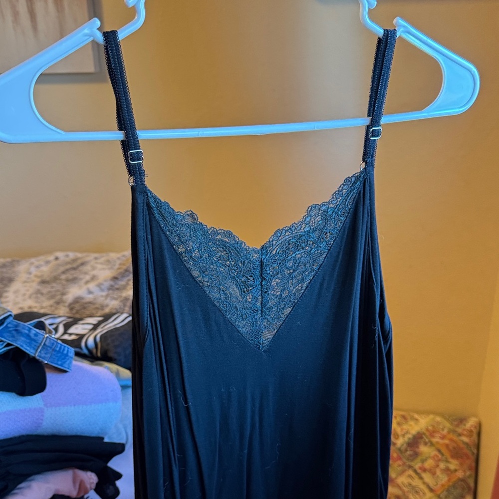 POL Black Lace Detail Chemise